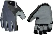 [BESPORTBLE] 1pair Half Finger Climbing Gloves Breathable Anti- Outdoor Sports Gloves for Hiking Fit Grey