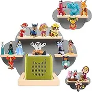 OPERMAXER for TonieBox and for Tonie Shelf Cloud, Tonies Storage for Tonie Figures Characters, Floating Shelves Magnetic Wall Shelf for Children Play Room, Charging Station, Grey（3 Pcs）