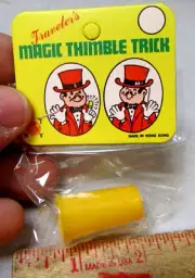 Vintage 1960 kids dime store toy, Magic Thimble trick, original package, nice