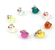 [welsoon] Glow-in-the-Dark Duck Zipper Pull Charms (8 Pack) - Cute Bag Accessories for Purses, Backpacks, Jackets - Unique Gifts for Women, Mothers Day, Christmas Stocking Stuffers