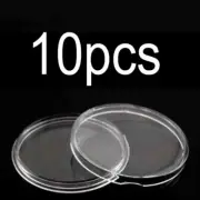 10pc 39mm Coin Capsules Acrylic Case Holder Fit 1 OZ Silver or Copper Rounds New
