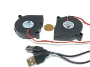 2 Pieces USB -- GDSTime Blower computer Fan 5V 2Pin 50mm 5015 50mm x 15mm 5cm A9