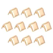32Pcs Pinch Crimp Ends, 6mm Cord End Clasps Ribbon Crimp Ends, Gold