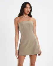 Zadie Split Side Strapless Dress