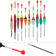 10Pcs Colorful Fishing Bobbers Fishing Floats Slip Bobbers Fishing Tackle Tools