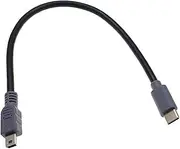 USB Type-C Male to Mini USB Male Adapter Cable USB-C OTG Data Sync Power Supply Charger Cord 25CM 1M (25CM)