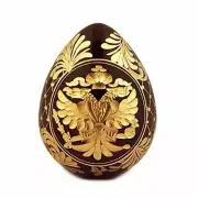 Religious Gifts Burgundy Russian Crystal Egg Double Headed Eagle Catherine The G