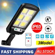 LED Solar Street Flood Light Motion Sensor Security Wall Outdoor Garden Lamp