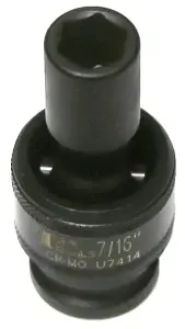7/16" x 1/2" Drive 6 Point Impact Universal Socket (SAE) T&E Tools U7414