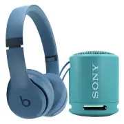 Beats Solo 4 Wireless Headphone Slate Blue + Sony SRS-XB13 Portable Speaker Blue