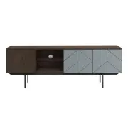 Mia TV Stand Cabinet Entertainment Unit - Walnut & Blue