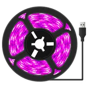 3M LED Plant Grow Light Strips,Waterproof Full Spectrum Growing Lamp for Indoor Plants Succulents Hydroponics Greenhouse Gardening USB Bars