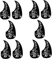 Hoement 10pcs Acoustic Guitar Pickguard Plates Scratch Resistant Protector for Folk Guitars Unique Shape Design Easy Installation for Musicians of All Levels