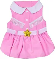 Doggy Parton Pink Cowgirl Collared Dress - L