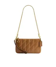 quilted crossbody bag One size honey brown