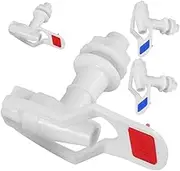 Mobestech 4pcs Water Dispenser Spigot Leakproof Tap for Water Jugs Rotatable Parts Red Drinking