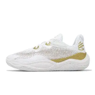 Under Armour 籃球鞋 Curry Splash 24 AP 男鞋 白 金 網布 緩衝 低筒 咖哩 運動鞋 UA 3027262101