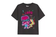 Trolls Girls I Love To Sing T-Shirt (Charcoal) - UTTV2455