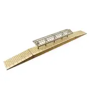 WWS Model Railway Station Platforms & Canopies –OO Gauge 1:76 MDF Building Track