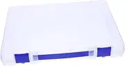 HAPINARY File Organizer Box Transparent Document Holder with Clip Design Multi Functional Storage for Office Supplies Mail Magazines and Reports Space Saving