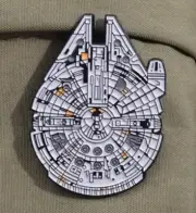 MILLENNIUM FALCON enamel pin - cool spaceship cute - FREE SHIPPING !!!!