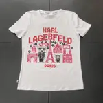 美國正品KARL LAGERFELD 老佛爺卡爾拉格斐 KARL AROUND THE WORLD TEE花卉貼花短袖T