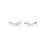 Thomas Sabo Charm Club - Ear Climber White Stones Silver Earrings