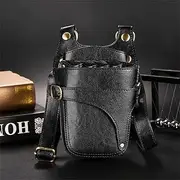 Hairdressing Pouch Bag Crossbody Bag Pet Hairdressing Scissor Pouch Tool Storage for Hairdressers(Black)