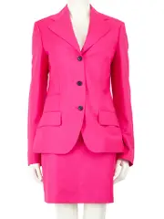 Pink Wool Blazer & Skirt Co-ord