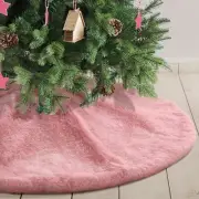 Atiming Pink Plush Christmas Tree Skirt 30 Inches Faux Fur Xmas Tree Skirt Ba...