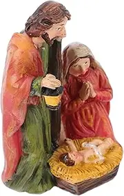 Toddmomy Nativity Ornaments Christmas Presents Outdoor Christmas Decor Christmas Outdoor Decor Tabletop Jesus Born Ornament Table Nativity Statue Outdoor Statues Scene Statue Resin