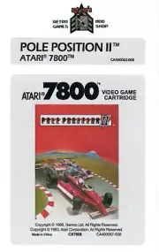Atari 7800 Replacement Label - Pole Position II