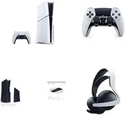 PS5 Console (Slim) Ultimate Bundle + Vertical Stand + Black Cover