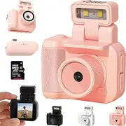 Mini Camera，Mini Vintage Keychain Camera, Retro Snap Camera, Mini Nostalgic Camera, Mini Camera Keychain, 1080P Hd Mini Camera with LED Flash Light Portable Retro Snap Camera