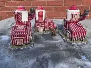 Post-Apocalyptic Shanty Town Set – 3 Handcrafted Ruined Buildings for Wargaming
