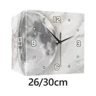 Lunar Pattern Double Sided Wall Clock with Light for Kitchen Multifunctional