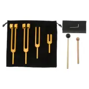 4Pcs Tuning Fork Set (4096C, MI528, 128C, OM136.1),Body Tuning Forks for6963