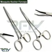 Mosquito Kocher Forceps Straight & Curved Surgical Hemostatic Locking Pliers CE
