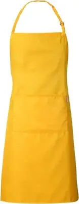 Egg Yolk Yellow Apron For Women With Pockets Lightweight And Adjustable Apron