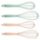 Stainless Steel Silicone Whisk Kitchen Mini Hand Wire Egg Beater Milk Frother