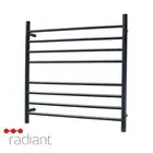 Radiant RTR06 Heated Towel Rail-750 x 750mm-Matte Black-Bottom Right Wiring