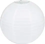 16 Inch White Round Paper Lanterns (10 Pack)