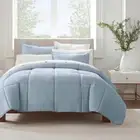 Simply Clean Solid Easy Care- Wrinkle Resistant King Comforter Set in Light Blue