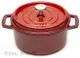 Staub 圓形鑄鐵鍋 18cm 1.8L 黑色／櫻桃紅【最高點數22%點數回饋】