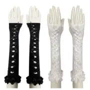 Women Gloves Sunproof Bowknot Arm Sleeves for Music Festival and Special Event