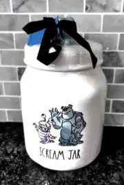 Rae Dunn Monsters Inc Pixar Canister Scream Jar Sully and Boo Mike Disney