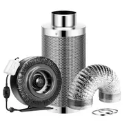 EverGrow Ventilation Bundle Kit Including Inline Fan Carbon Filter and Duct