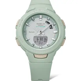 CASIO 卡西歐 Baby-G 藍牙計步雙顯運動手錶 迎春好禮-酪梨綠 BSA-B100CS-3A