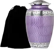 Cremation Urns for Adult Ashes - Handcrafted Large Urn, Burial - Urns for Human Ashes Adult Female Or Male, Funeral Decorative Urn - Up to 200 Lb. (Purple)