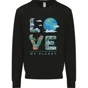 Love My Planet Climate Change Environment Kids Sweatshirt Jumper